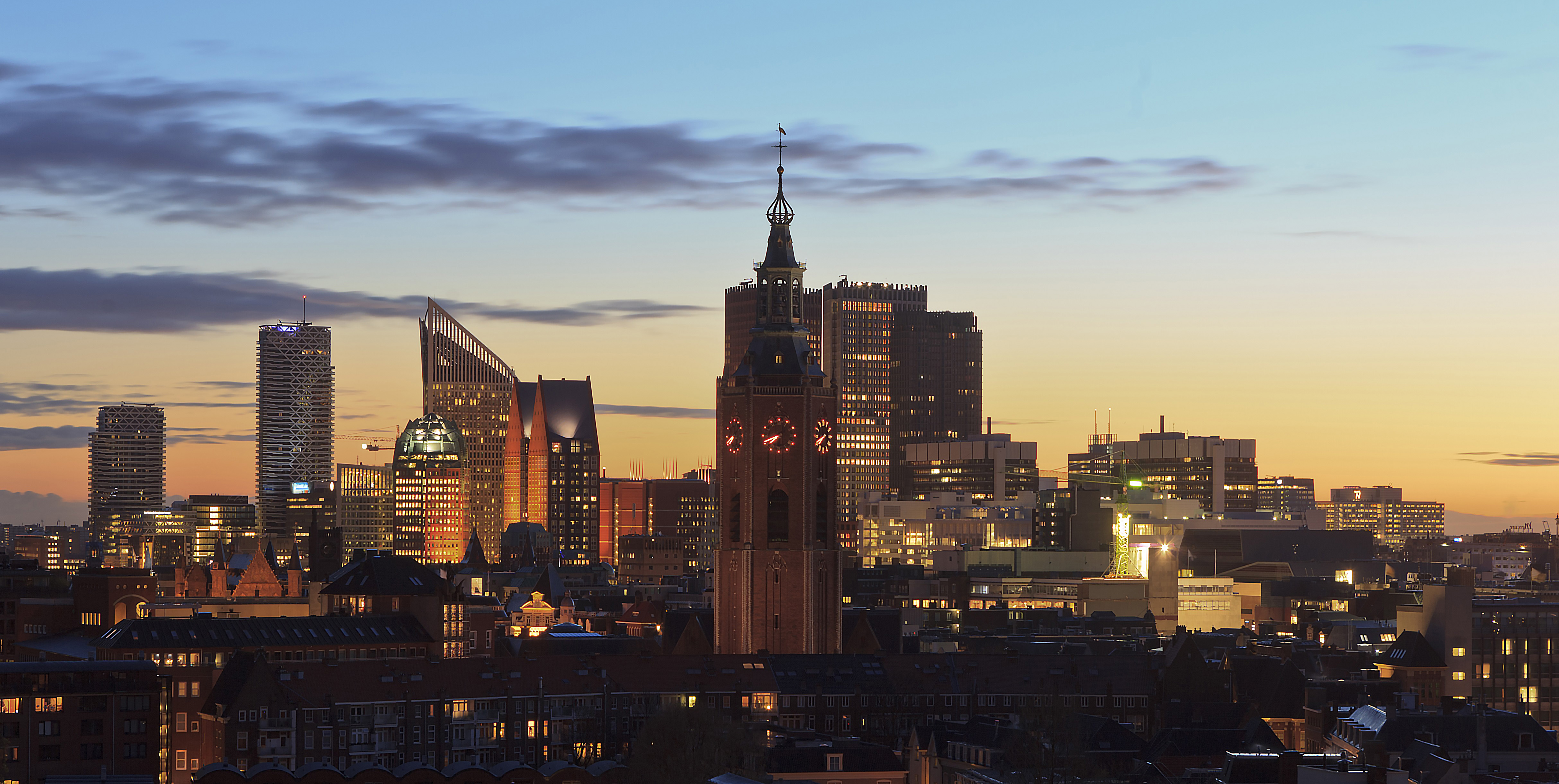 A work by Does - The hague the netherlands skyline