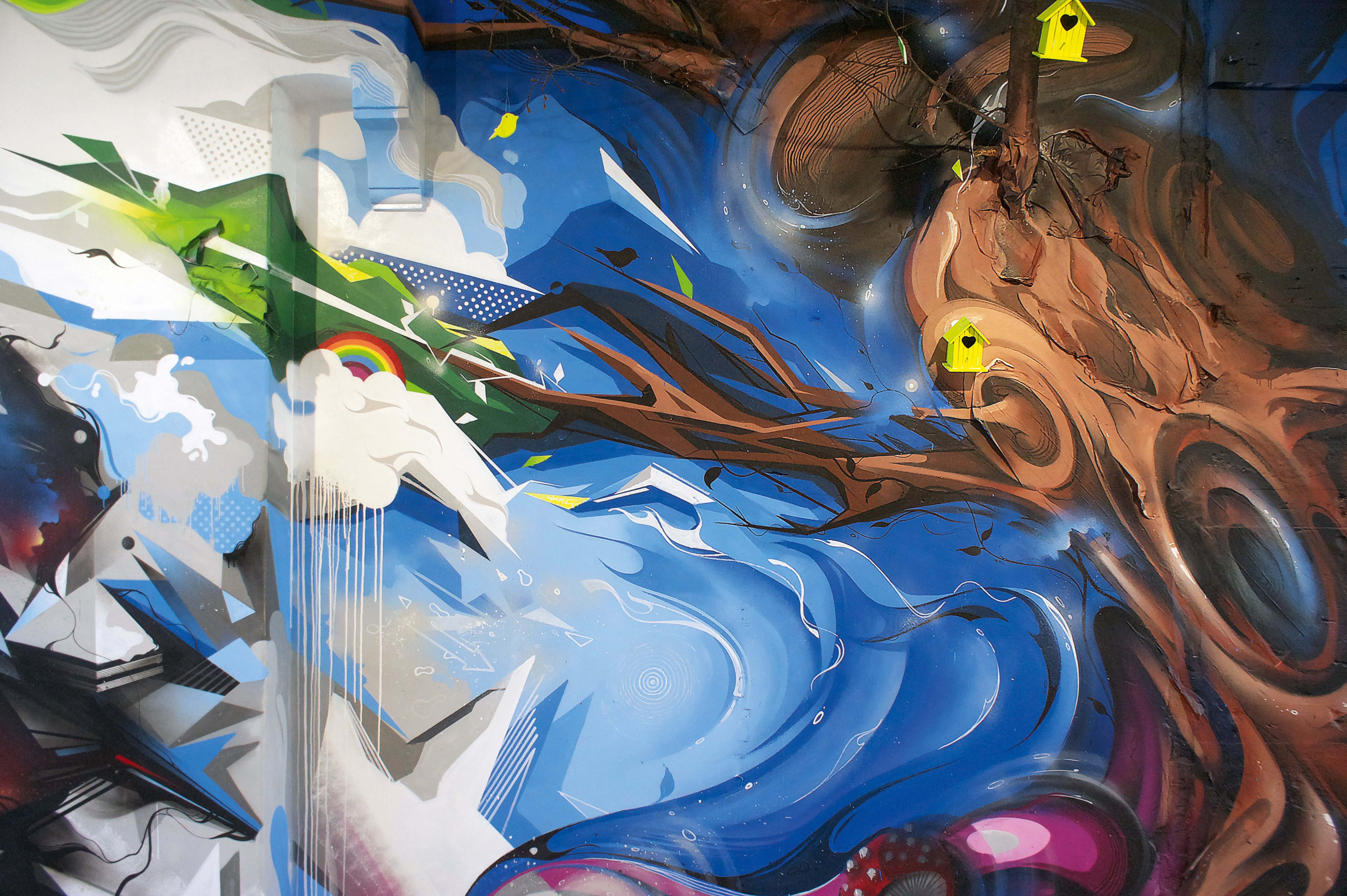 A work by Does - Clashwall amsterdam the netherlands mural detail