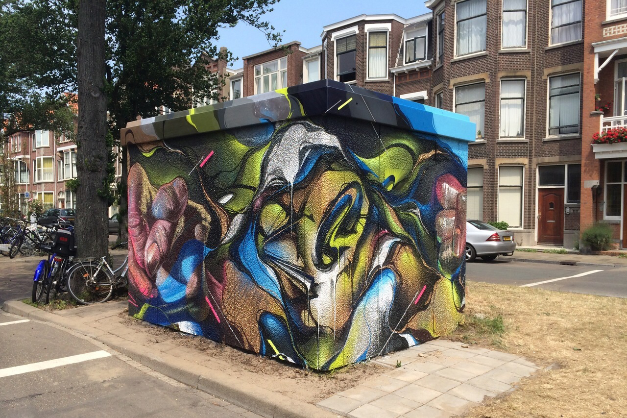 A work by Does - The hague the netherlands mural ieplaan case 1