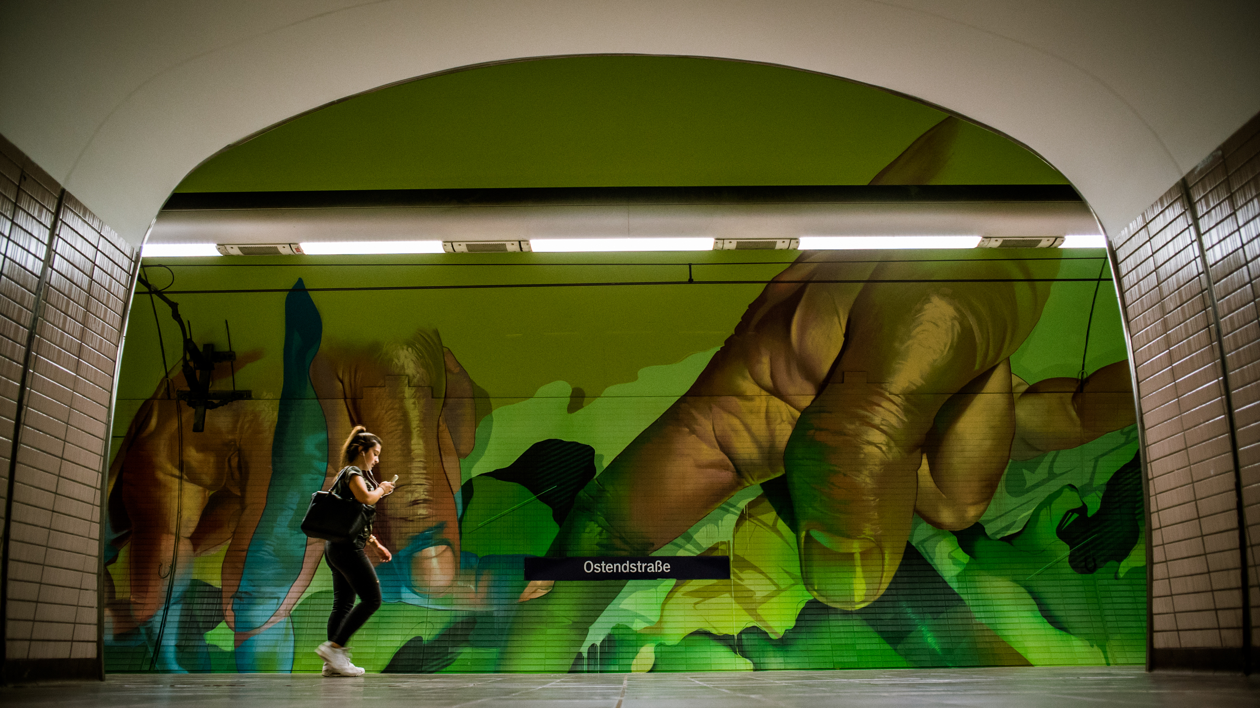 A work by Does - Ostendstrasse frankfurt germany tunnel 16