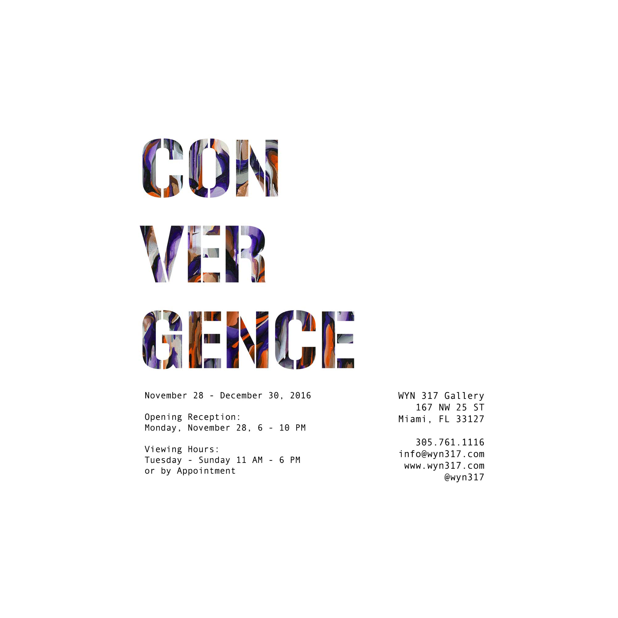 A work by Does - Flyer exhibition convergence art basel miami usa wyn 317